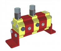 Imagen RV-0V 9RV Vivoil Vivolo divisores de caudal de engranajes grupo 0 con válvulas de corrección de fase y anticavitación en cada elemento