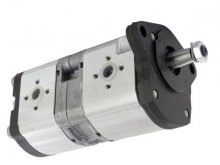 Imagen 0510565323 Bosch Rexroth bomba hidráulica doble de engranajes 14+8 cc/rev con eje cónico 1:5