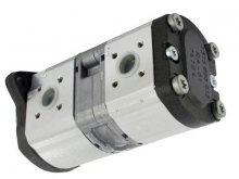 Thumbnail of 0510565323 Bosch Rexroth bomba hidráulica doble de engranajes 14+8 cc/rev con eje cónico 1:5