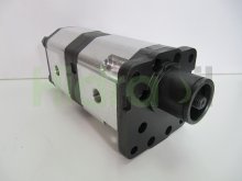 Imagen 2LM27-16IA01R-SN Roquet bomba hidráulica doble de engranajes 18+10.6 cc/rev con eje para polea
