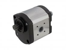 Imagen 0510515347 Bosch Rexroth bomba hidráulica de engranajes 11 cc/rev con eje estriado 9 dientes