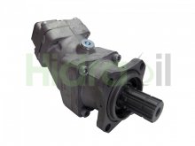Imagen SCP-064R-N-DL4-L35-S0S-000 Sunfab bomba hidráulica de pistones acodada 64 cc/rev con eje estriado 8 dientes