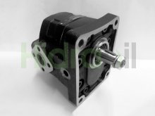Imagen KM30.38L0-83E3-LEB/ED-N Casappa motor hidráulico de engranajes 38 cc/rev con eje cónico 1:8 y drenaje lateral