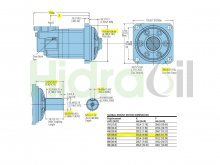 Thumbnail of 112-1359-006 Char-Lynn Eaton motor hidráulico orbital 624 cc/rev con eje cilíndrico diámetro 50 mm