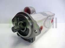 Imagen C14/10.3L35219 Dynamatic Sauer Danfoss Sundstrand bomba hidráulica doble de engranajes 14+10.3 cc/rev con eje estriado 11 dientes
