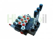 Imagen DM38/3 Hidraoil distribuidor manual de 3 palancas 3/8" para doble efecto, retorno muelle, monobloque