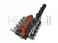 Imagen DM38/5 Hidraoil distribuidor manual de 5 palancas 3/8" para doble efecto, retorno muelle, monobloque