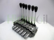 Imagen DM38/6 Hidraoil distribuidor manual de 6 palancas 3/8" para doble efecto, retorno muelle, monobloque