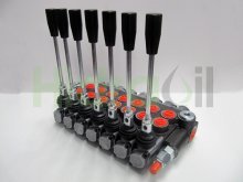 Imagen DM38/7 Hidraoil distribuidor manual de 7 palancas 3/8" para doble efecto, retorno muelle, monobloque