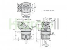 Thumbnail of F12-250-QF-SV-K-000 3787184 Parker motor hidráulico pistones 250 cc/rev SAE con eje cilíndrico D50