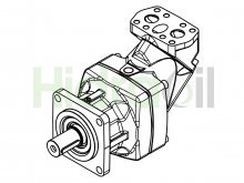 Imagen F12-250-QF-SV-K-000 3787184 Parker motor hidráulico pistones 250 cc/rev SAE con eje cilíndrico D50