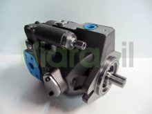 Imagen PVP1636K9R2 Parker bomba hidráulica de pistones caudal variable 16.4 cc/rev control presión compensada con eje cilíndrico 18 mm