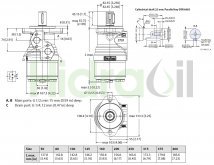 Thumbnail of 11186658 OMR X 160 Sauer Danfoss motor hidráulico orbital 160 cc/rev con eje cilíndrico de 25mm de diámetro