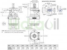 Thumbnail of 11185573 OMR X 200 Sauer Danfoss motor hidráulico orbital 200 cc/rev con eje estriado de 6 dientes y 1 pulgada de diámetro exterior