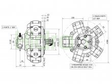 Thumbnail of IAM 400 H3 A0 D40 Intermot motor hidráulico de pistones 400 cc/rev con eje estriado z8 macho
