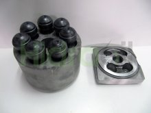 Imagen 102335 Bosch Rexroth Brueninghaus Hydromatik A6VM repuesto bloque cilindros con pistones y placa de válvulas