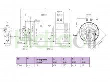 Thumbnail of 102372 Hidraoil motor-bomba hidráulica 48V DC 3,7 kW con 11 cc/rev bomba de engranajes