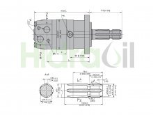 Thumbnail of WMTF-S100 Hidraoil motor hidráulico toma fuerza alternativa 100 cc/rev 16 CV 540 rpm con eje estriado agrícola