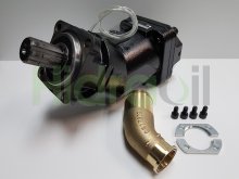 Imagen XPi130 0523730 Hydro Leduc bomba hidráulica de pistones acodada 130 cc/rev con eje estriado 8 dientes