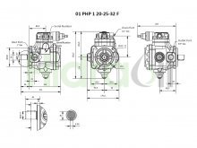 Thumbnail of 01-PHP1-25-F-H-R-M Berarma bomba hidráulica de paletas de caudal variable 25 cc/rev con control de presión hidráulico 250 bar