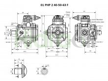 Thumbnail of 01-PHP2-50-F-H-R-M Berarma bomba hidráulica de paletas de caudal variable 50 cc/rev con control de presión hidráulico 250 bar