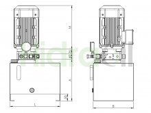 Thumbnail of CH-MONT-1.5CV1ph20L Hidraoil minicentral hidráulica para montacargas motor 1.5CV 1ph 12 lit/min 40bar depósito 20litros EV 12VDC