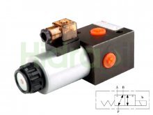 Imagen WSEL3V038-24VDC Hidraoil válvula desviadora selectora de 3 vías G3/8 24V DC