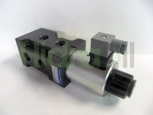 Imagen KV-6/2-10-1/2-YZ-S40 Poclain Kladimar válvula desviadora selectora de 6 vías G1/2 24V DC con drenaje