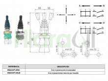 Imagen WMAN4P-4MUE Hidraoil manipulador eléctrico con 4 posiciones retorno por muelle