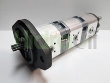 Imagen 0510665127 Bosch Rexroth bomba hidráulica triple de engranajes con eje estriado
