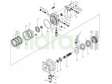 Imagen M5X despiece Kawasaki KPM motor hidráulico pistones axiales repuestos recambios para reparación