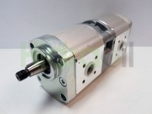 Imagen 0510665381 Bosch Rexroth bomba hidráulica doble de engranajes 16+14 cc/rev con eje cónico