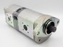 Imagen 0510765096 Bosch Rexroth bomba hidráulica doble de engranajes 22+11 cc/rev con eje estriado