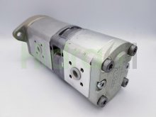 Thumbnail of 0510765096 Bosch Rexroth bomba hidráulica doble de engranajes 22+11 cc/rev con eje estriado