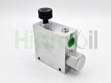 Imagen RFA10 CBF Hydraulic Válvula reguladora de caudal en línea 1" GAS (BSPP) de 3 vías compensada aluminio