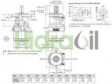 Imagen 11185608 OMR X 375 Danfoss White motor hidráulico orbital 375 cc/rev con eje cónico