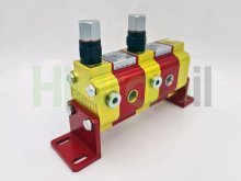 Imagen 9RV02C13 Vivolo divisor de caudal de engranajes de 2 elementos 2.30 cc/rev con válvulas 70-350 bar grupo 0 Vivoil
