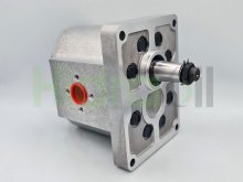 Imagen TAP 60-200/200 D CO01 Sundstrand Turolla bomba hidráulica de engranajes 200 cc/rev con eje cónico brida EUR giro a derechas