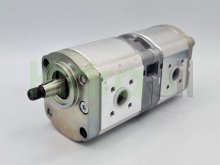 Imagen 0510665382 Bosch Rexroth bomba hidráulica doble de engranajes 16+11 cc/rev con eje cónico