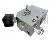 Imagen VMART-G34-350B-12V Hidraoil válvula hidráulica para martillo G3/4 350 bar 12V