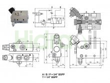 Thumbnail of VMART-G34-350B-12V Hidraoil válvula hidráulica para martillo G3/4 350 bar 12V