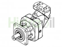 Imagen F12-250-QF-SV-K-000-0000-P0 3788847 Parker motor hidráulico pistones 250 cc/rev SAE con eje cilíndrico D50 preparado para sensor de velocidad